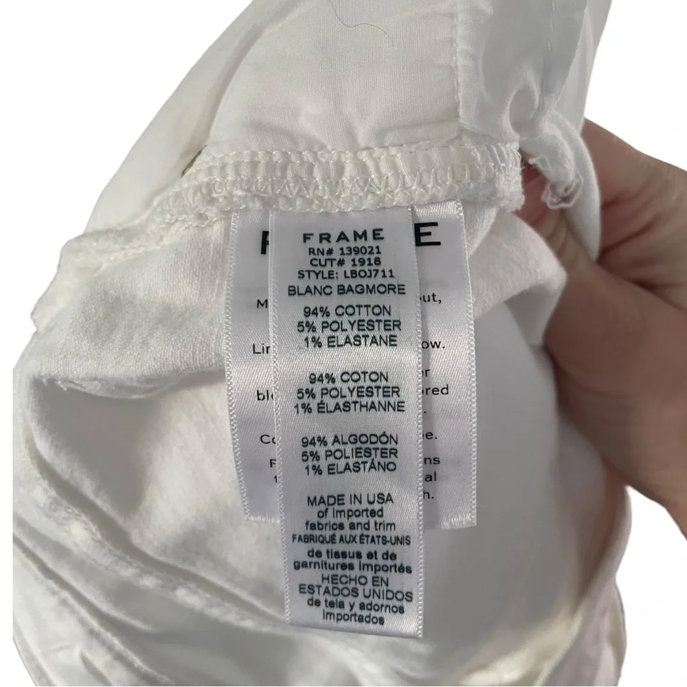 FRAME Le Boy Jeans In‎ Blanc White Denim 28 Bagmore Straight - Picture 5 of 6